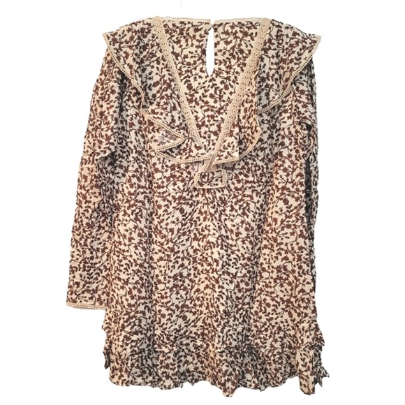 Tularosa Alicia Mini Dress Priya Camel Floral Size M - Picture 5 of 12